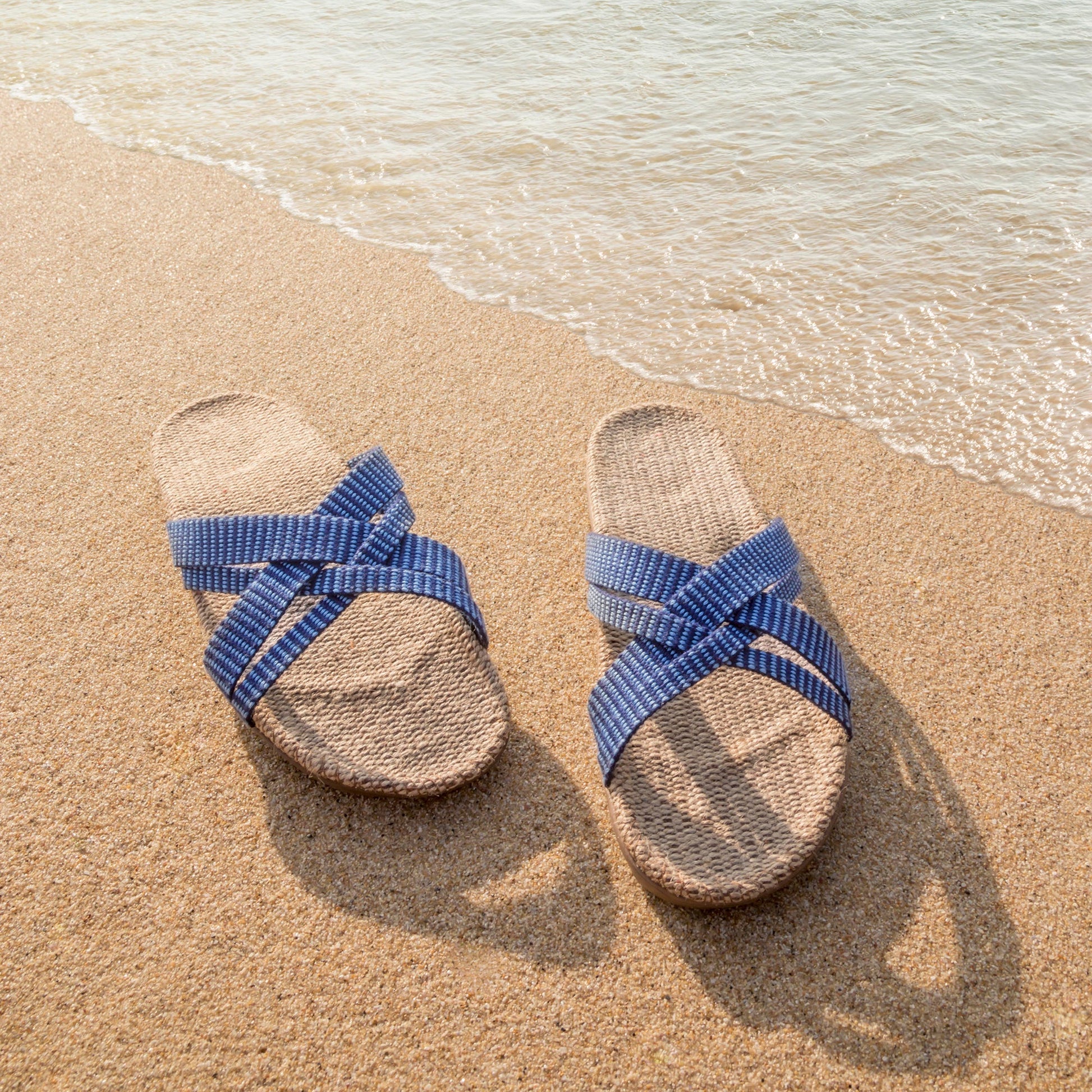 shangies sandals women#1 blue stripes