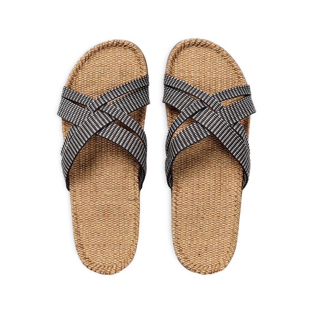 Shangies sandals Women#1 black stripes